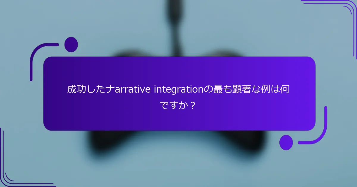 成功したナarrative integrationの最も顕著な例は何ですか？