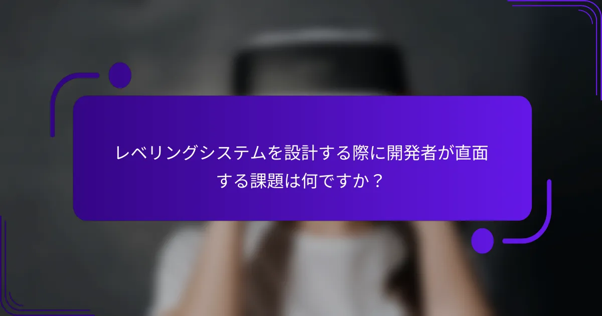 レベリングシステムを設計する際に開発者が直面する課題は何ですか？